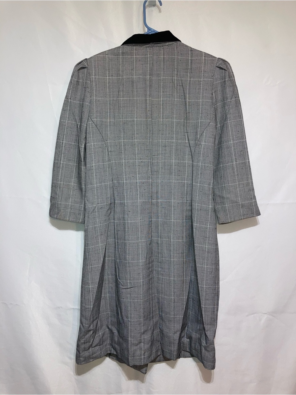 Vintage Periwinkle by Barlow Gray Plaid Double-Breasted Blazer Dress - Picture 5 of 6